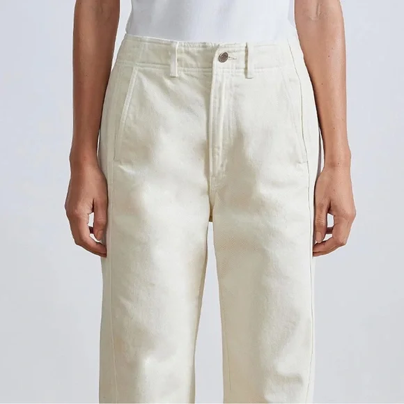 NWT Apiece Apart Cropped Meridian Jean - Ecru - Size 29 - Picture 5 of 9